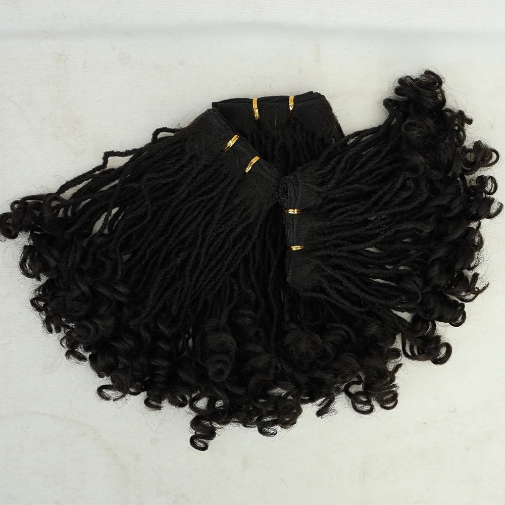 Hair Extensions Bone Straight Curly Ends Blonde Black T613 Dreadlock Afro Curly For Women