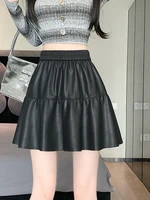plus Size PU Leather  Skirt High Waist A-Line Silhouette for plus Size Women Autumn Winter New Sle Faionable Slimming... - Image 4