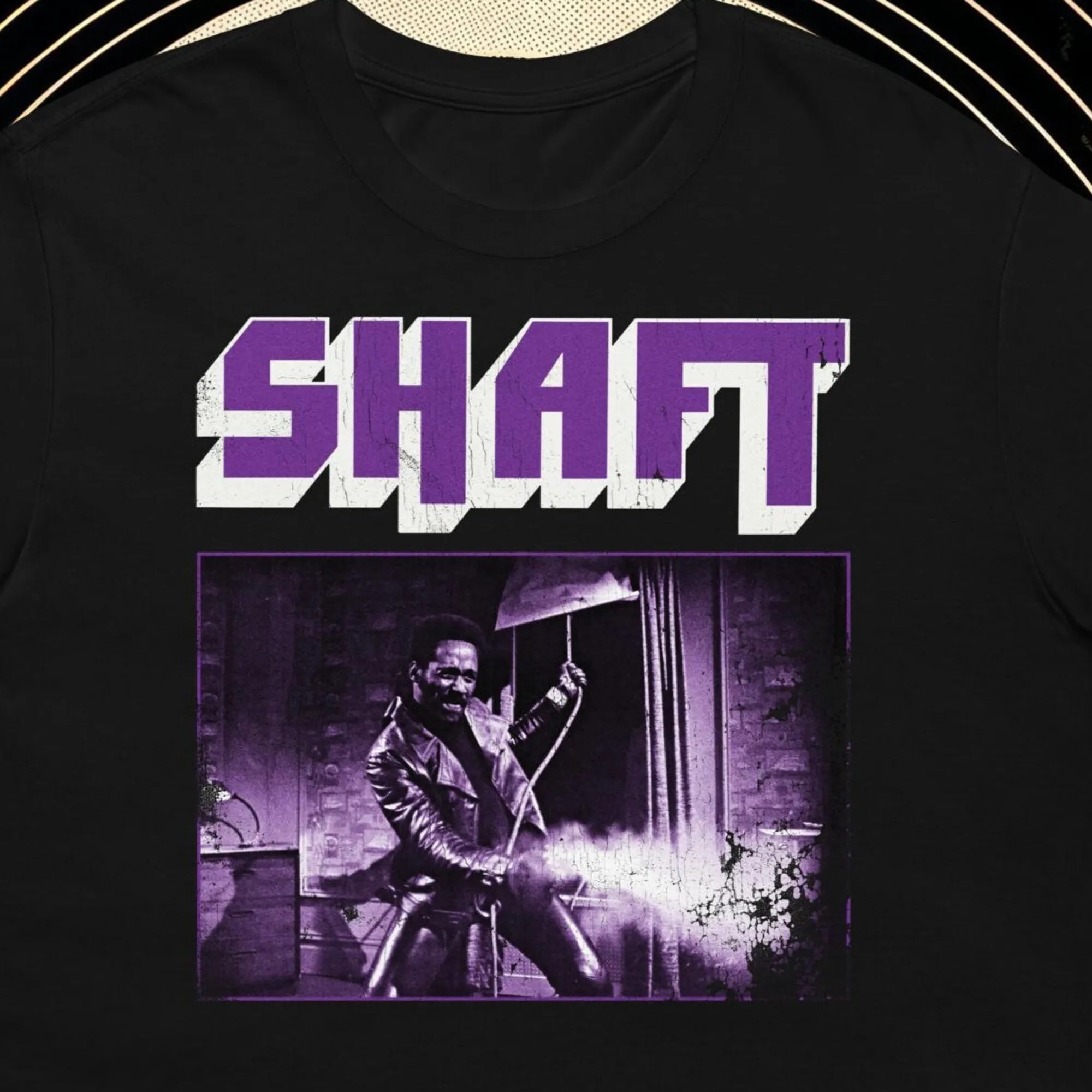 Maglietta Classica Duotone Viola Invecchiata Con Albero