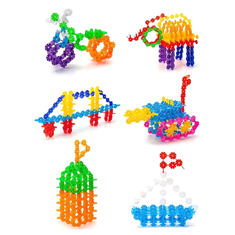 눈송이 블록 세트 60/100/200PCS 클래식 컬러 스타일 마카롱 스타일 사용 가능 눈송이 편리한 보관 부모 키즈 게임 ZYF