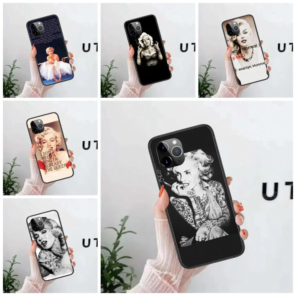 Per Galaxy S30 S21 S20 Fe S10 S10E S9 S8 S7 S6 Edge Lite Plus Ultra Marylin Monroe Quotes Designer Protector Phone Bags