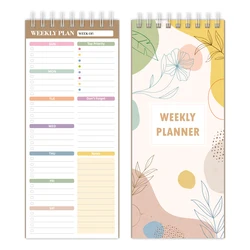 Undated Vertical Weekly Planner with Priority Notes Sections for Effective Time Management (Weekly Planner)