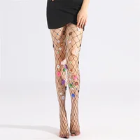 Товары Для Беременных Sparkle Hollow Out Ultra-thin Embroidered Flower Pantyhose Sheer Stocking Tights Medias Lolita Колготки 2
