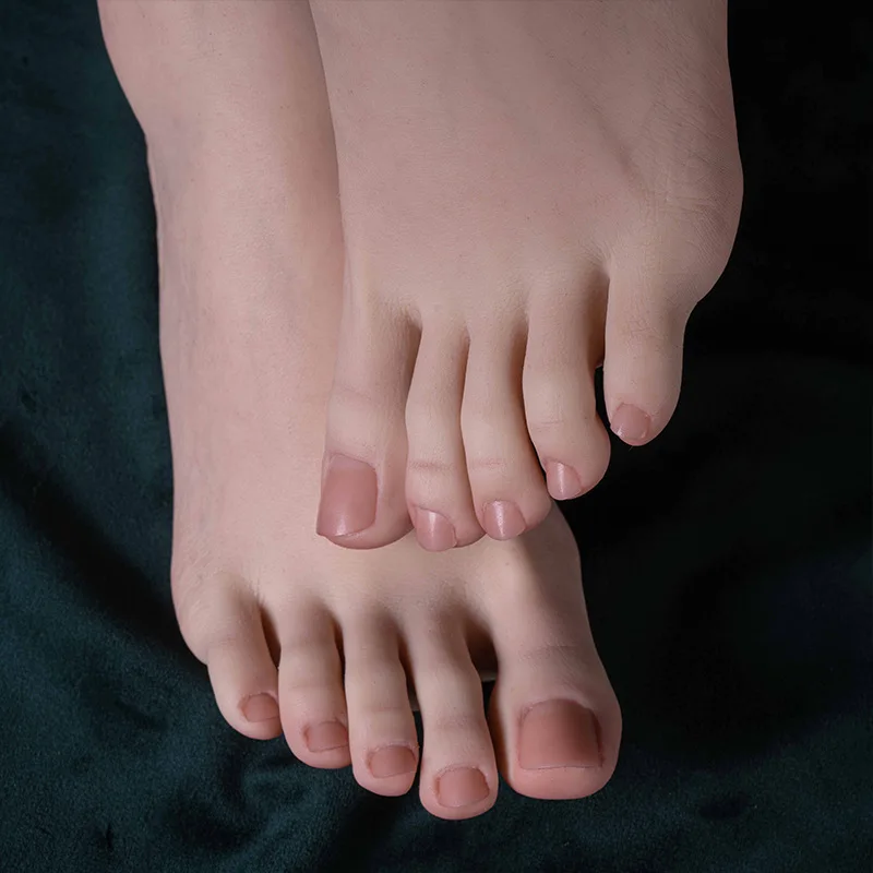 

Female Silicone Foot Model Nail Practice Mannequin Feet For Shoes Jewelry Display Realistic Artificial Foot Fetish 23cm Z3818