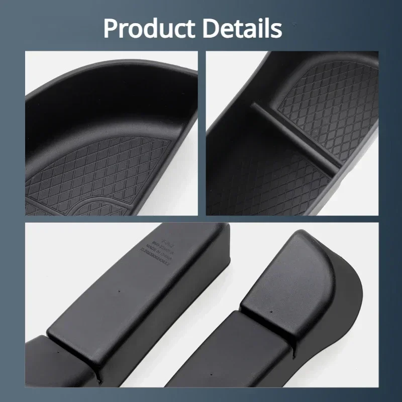 For Tesla New Model 3+ Car Door Side Storage Box 4PCS Door Armrest Umbrella Trash Can TPE New Model3 Highland 2024 Accessories