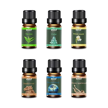 Aromatherapy Gift Set 6 Natural Essential Oils 10ml Diffuser Oils 1