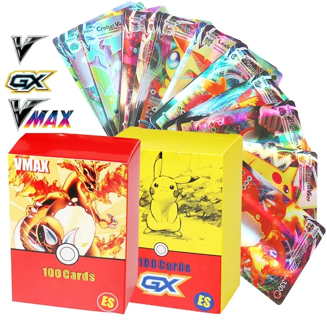 Mewtwo-cartas de Pokémon GX VMAX V TAG, 50-100 piezas, colección de Super juego, regalo de Navidad para niños