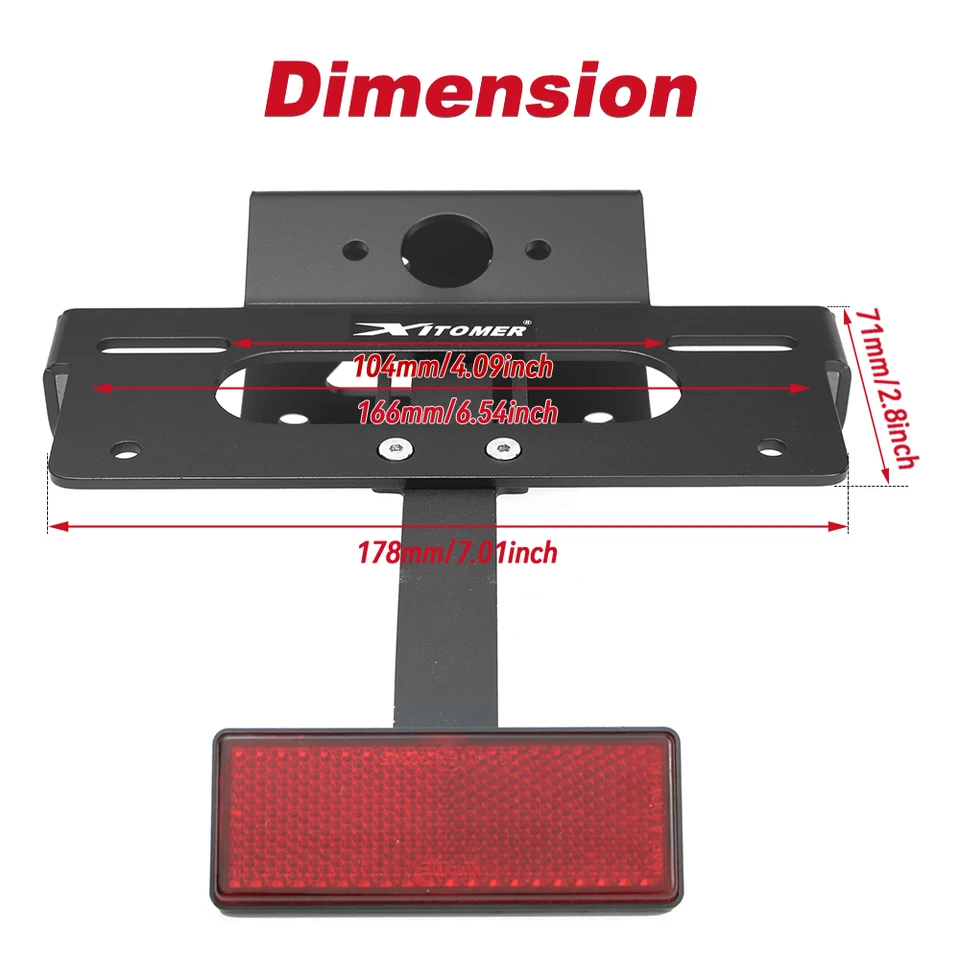 Support Plaque D'Immatriculation & Garde-Boue Arrière Pour Honda XRV 650 RD03 (1988)