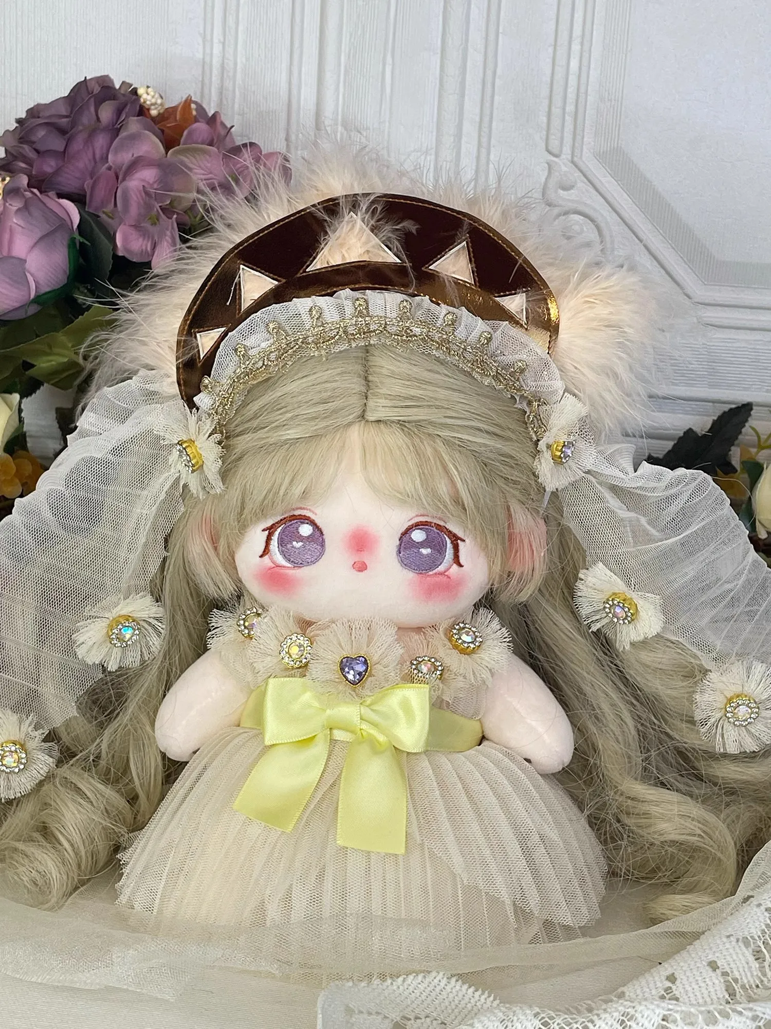 

Retro Lolita Church Goddess Tea Party Princess Girl Dress Cosplay For 20cm No Attributes Plush Doll Change Clothes Outfit