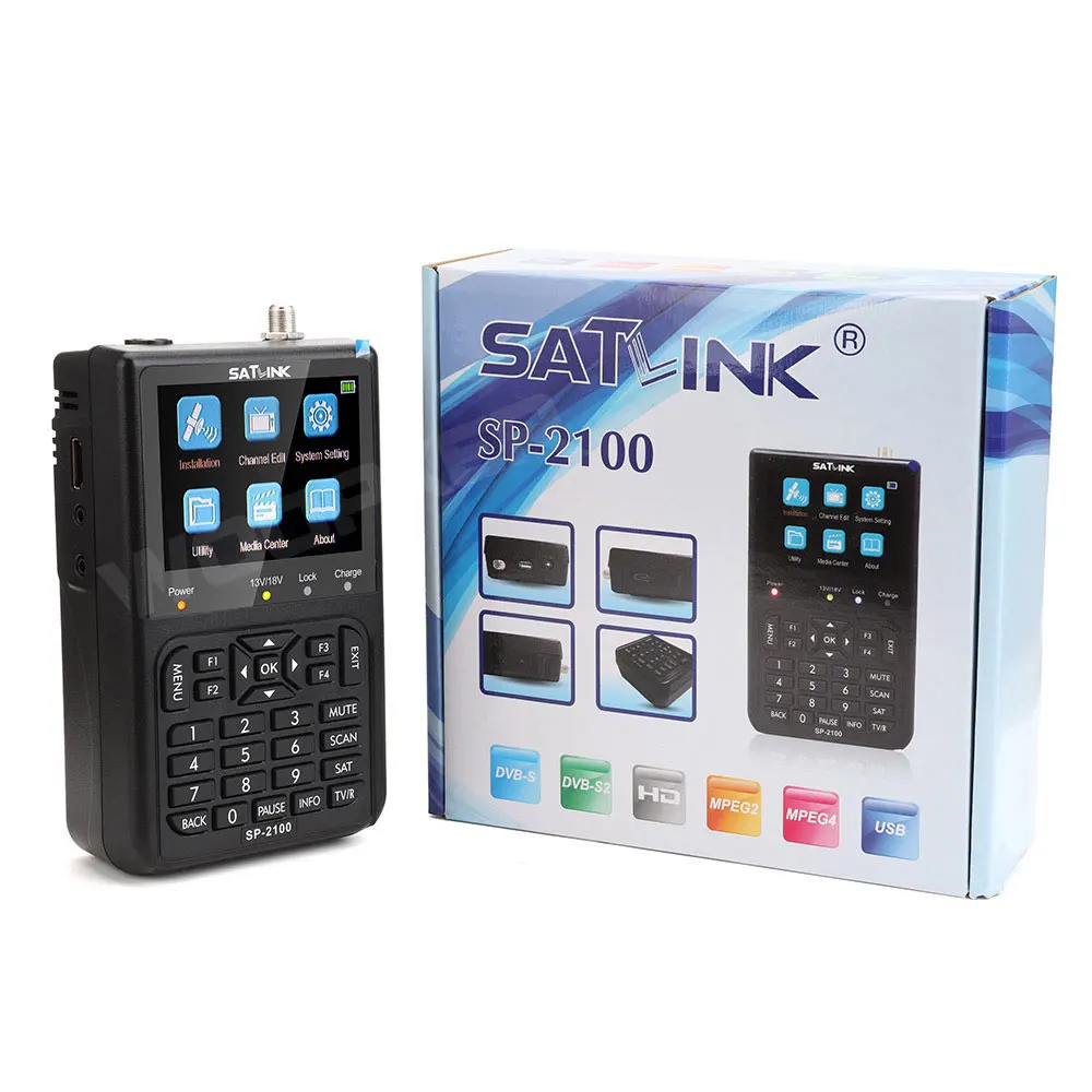 Digital Signal Finder Satlink SP 2100 3.5 Inch High Definition TFT LCD Screen DVB-S2 Receptor for Satlink Satellite Signal Meter