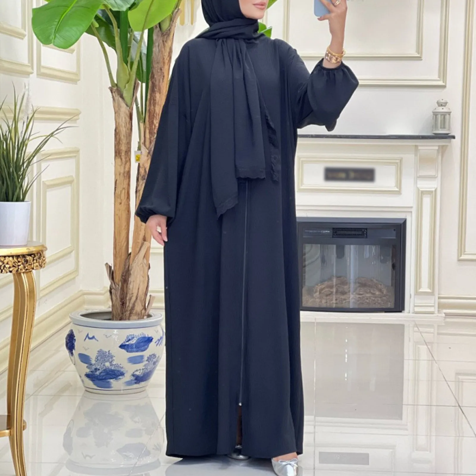 

Рамадан ИД мусульманский хиджаб платье халат Musulmane Abaya элегантные мягкие мусульманские кафтаны Абая для женщин Арабская служба Поклонения Одежда
