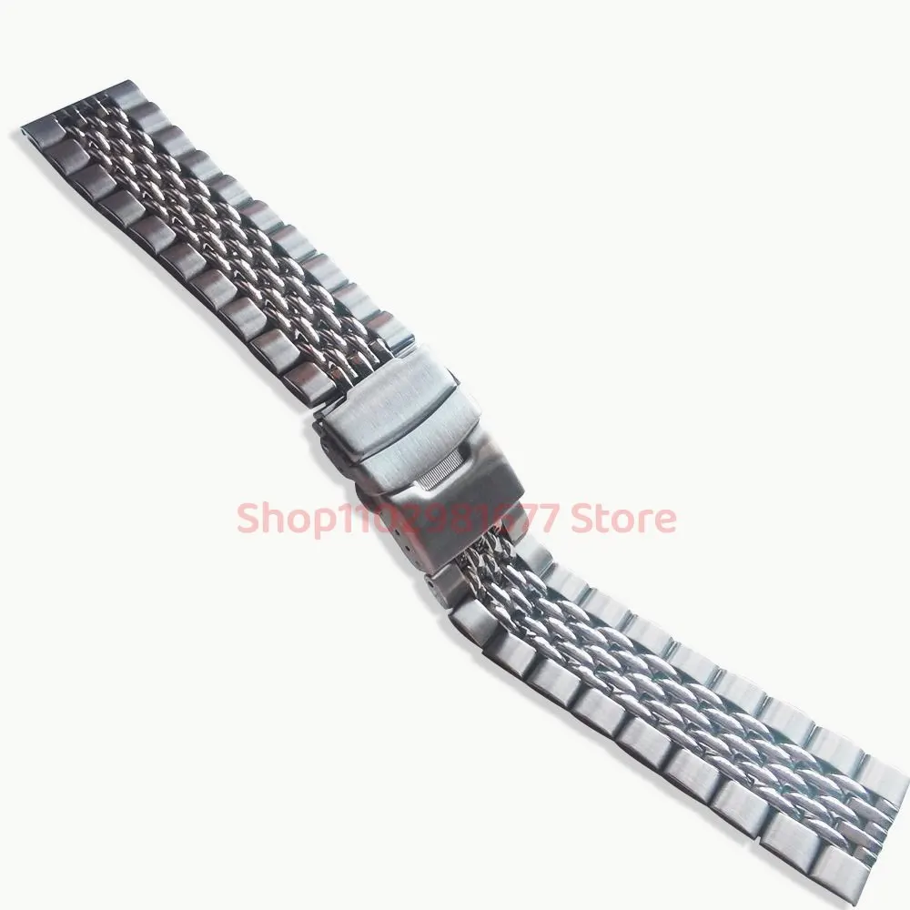 20Mm 22Mm 316L Solid Stainless Steel Bead Of Rice Universal Straight End Watch Band Strap Bracciale Adatto Per Skx007 Diving Watch