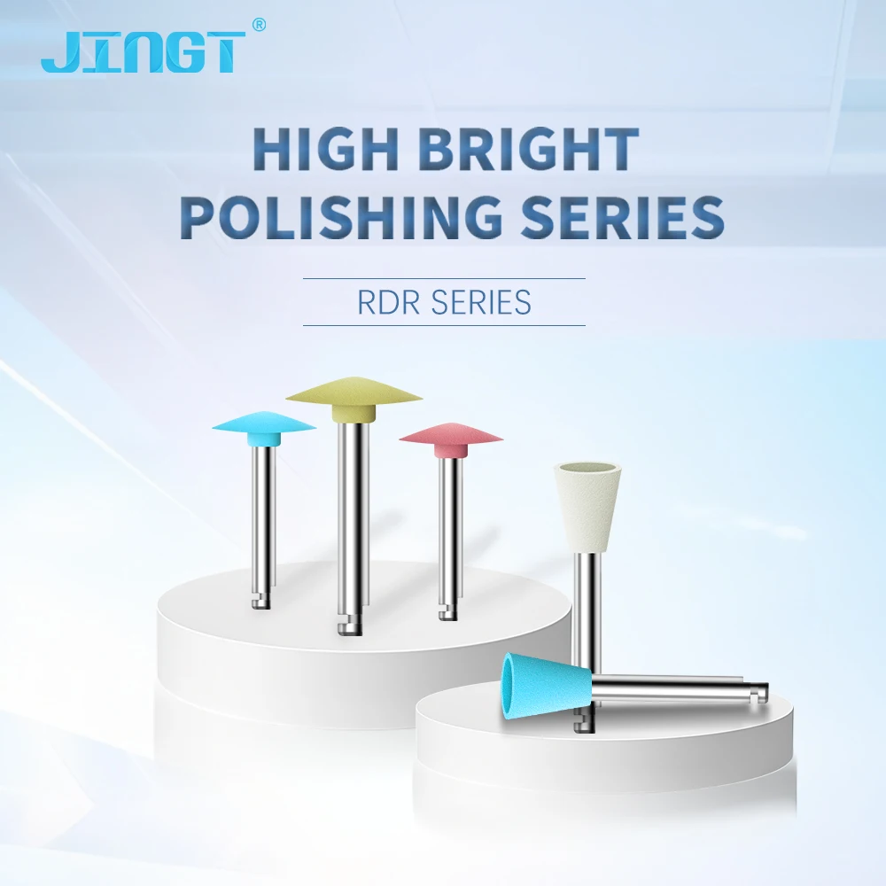 

JINGT RDR Dental Silicone Polishing Grinding Heads Teeth Polisher for hight Speed Contra Angle Handpiece 5pcs