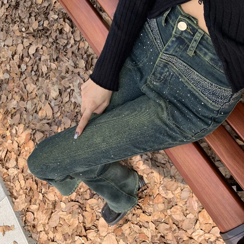 

Модные женские джинсы-клеш, женские Стрейчевые узкие винтажные джинсовые брюки с высокой талией s802