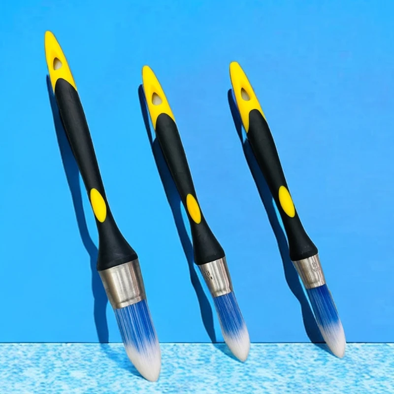 Small Paint Brushes Rubber Paint Brushes 5/8&rdquo; 3/4&rdquo; & 1&rdquo; Trim for DIY
