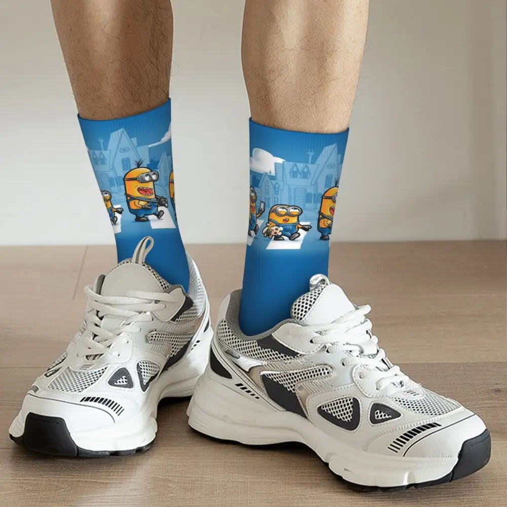 Custom Cool Print M- Minions Cartoon Socks for Women Men Stretchy Summer Autumn Winter M- Minions Bananas Crew Socks 179 Sb1f478c848a54012abe0c5b386b399920