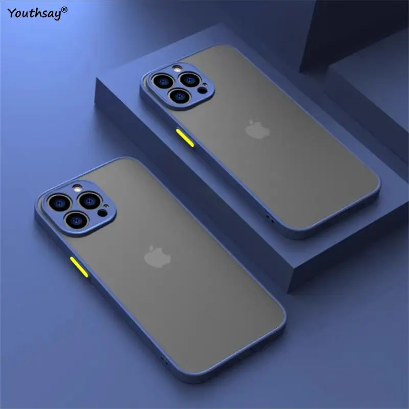 For iPhone 14 Pro Max Case For iPhone 14 Pro Max Cover Funda Shell Matte Translucent Hard PC Case For iPhone 14 13 12 Pro Max SE iphone 13 mini case clear