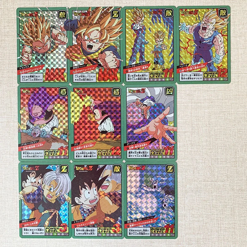 

10Pcs/set 86X59Mm Self Made Dragon Ball Fighting Son Goku Broli Vegeta Iv Refraction Flash Card Anime Collection Card Gift Toy