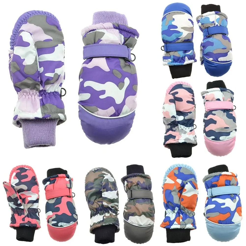 

Waterproof Children Ski Gloves New Fashion Thicken Warm Windproof Winter Warm Non-slip Mitten Snow Snowboard