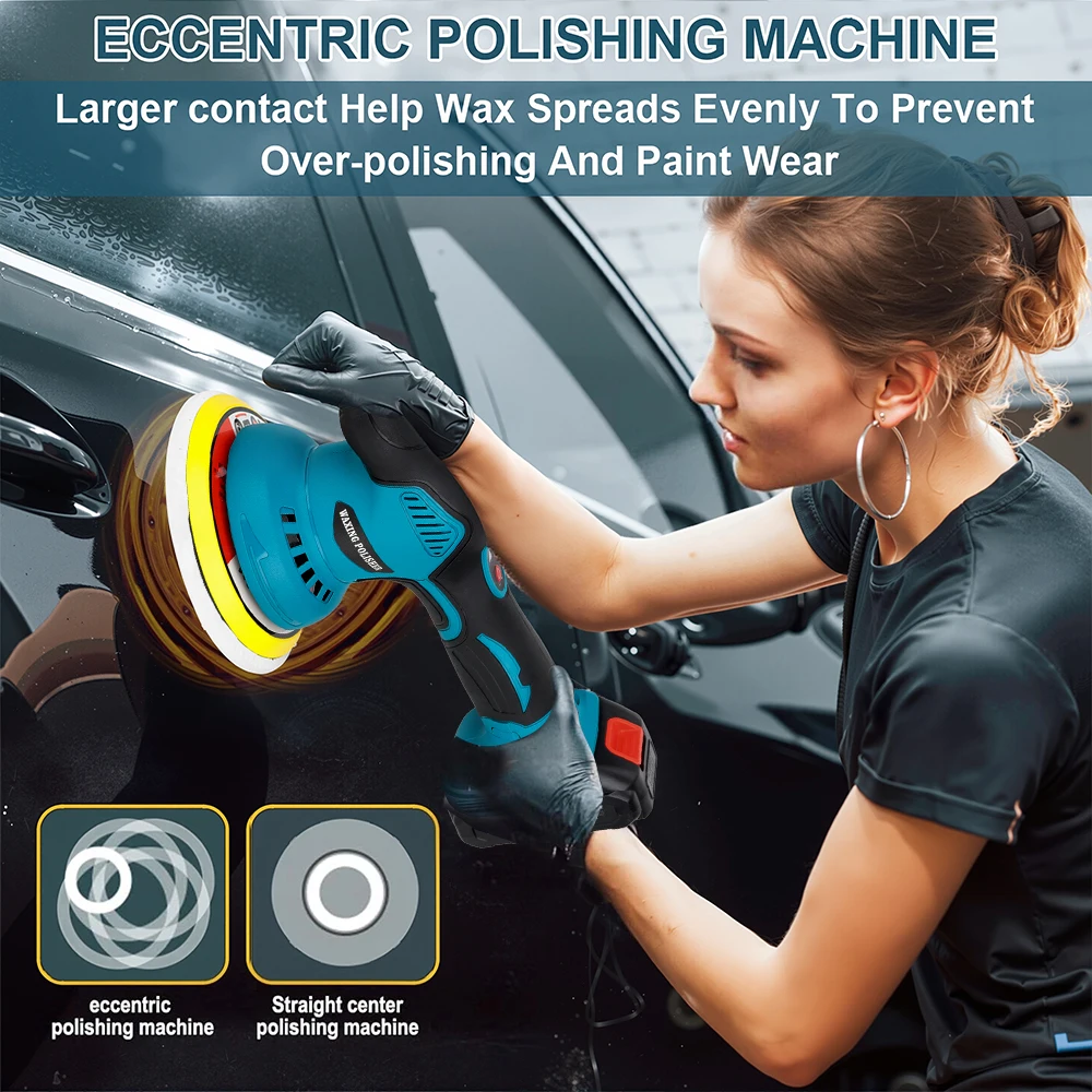 Car Polishers Wireless Automotive Polishing Machine Wax Tool 6 Gears Electric Waxing Repairing Sander Car Accessories car polisher,power tools accessories