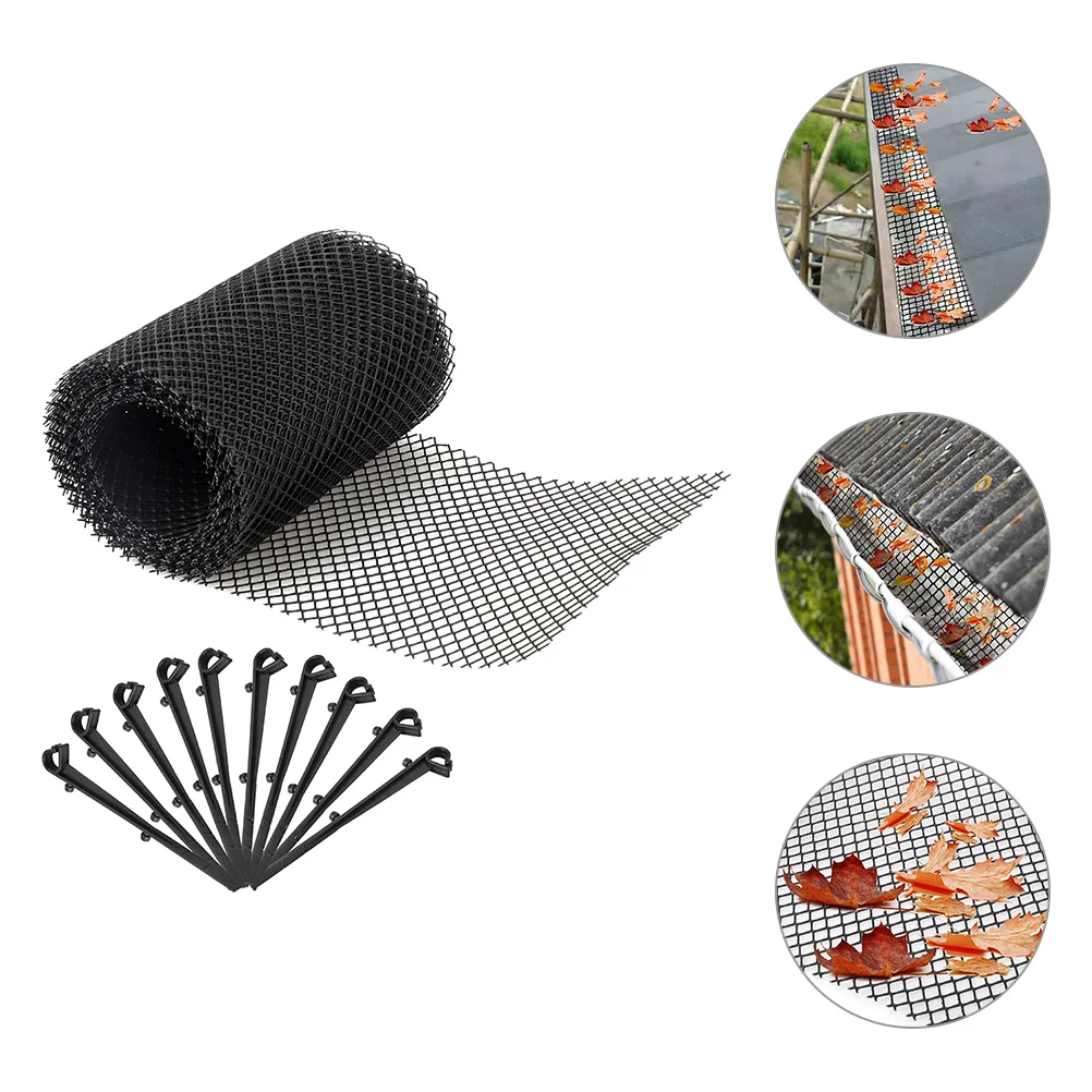 

1 Set of Gutter Guard Plastic Mesh Gutter Leaf Guard Protection Cover for Rain Leaves