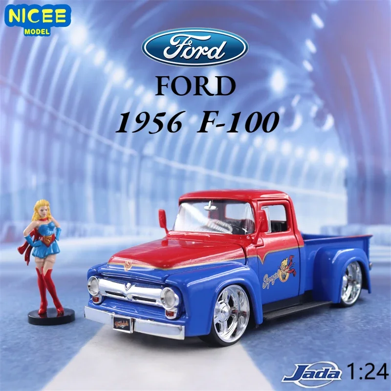

1:24 1956 Ford F-100 Pickup High Simulation Diecast Car Metal Alloy Model Car Toys for Childrens Gift Collection J306