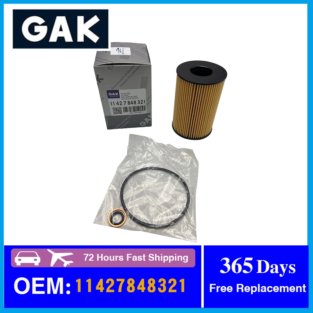 

GAK Brand oil filter for bm 5er F10 M5 6er F12 F13 F06 M6 X5 E70 X5M X6M 11427848321 11427600089 11427583220