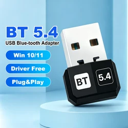 Advanced USB Bluetooth 6.0 Dongle - Wireless Audio Receiver & Transmitter for PC and Laptop Accessories (BT5.4)