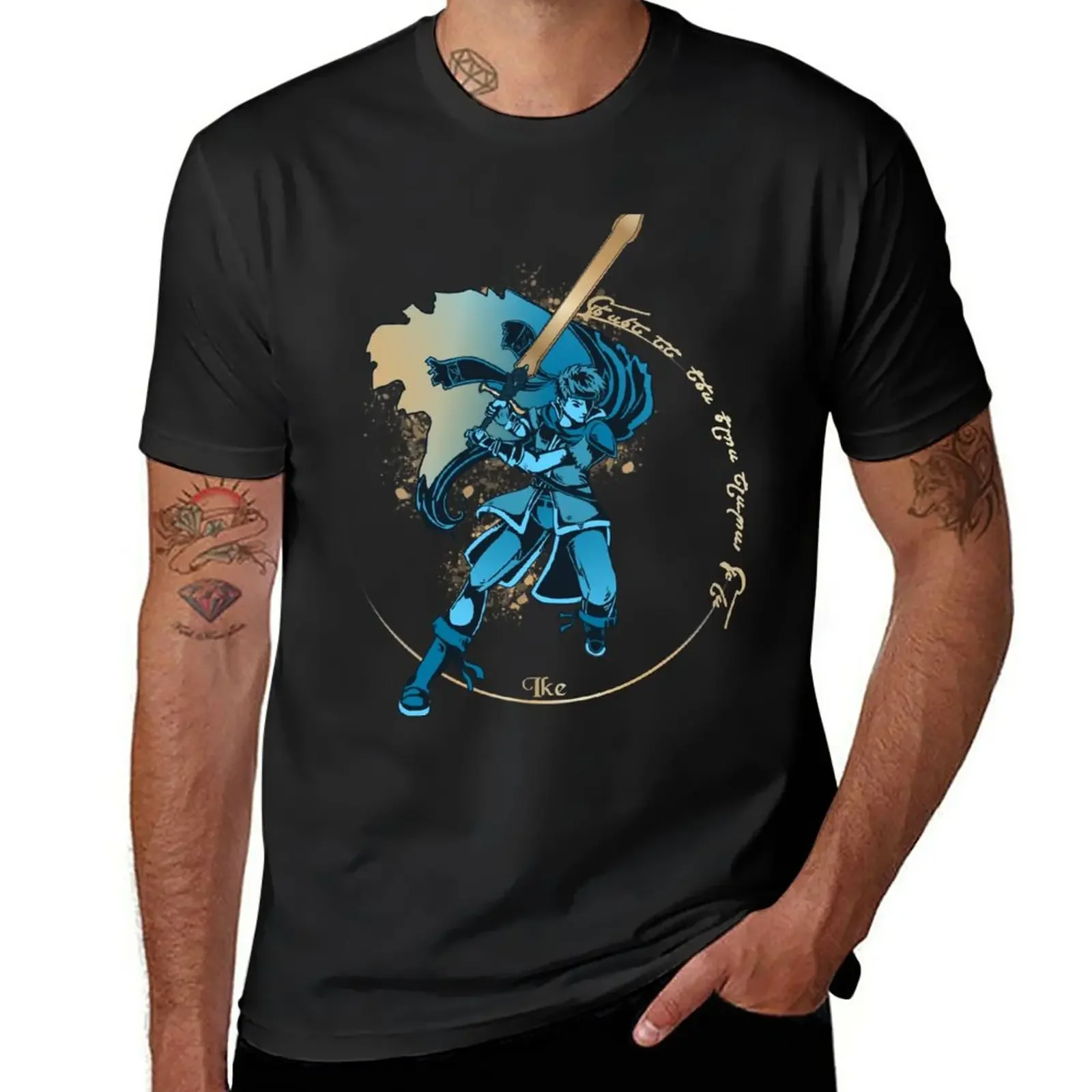 

Hero of the Blue Flame, Ike T-Shirt oversized anime clothes mens t shirts