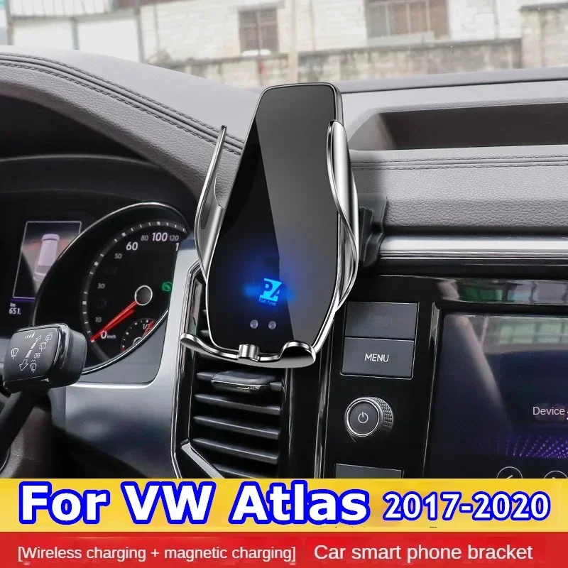 

2017-2020 For Volkswagen Atlas VW Teramont Phone Holder Wireless Charger Car Mount Navigation Bracket GPS Support