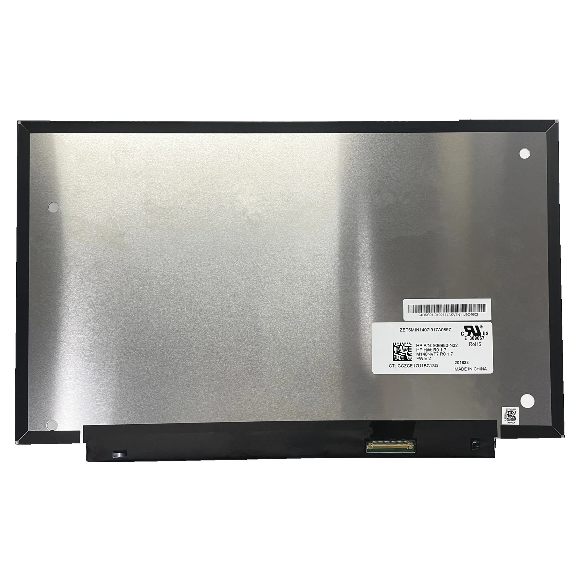 

14,0 ''M140NVF7 R0 120 Гц ЖК-экран для ноутбука 1920*1080 EDP 40 контактов IPS