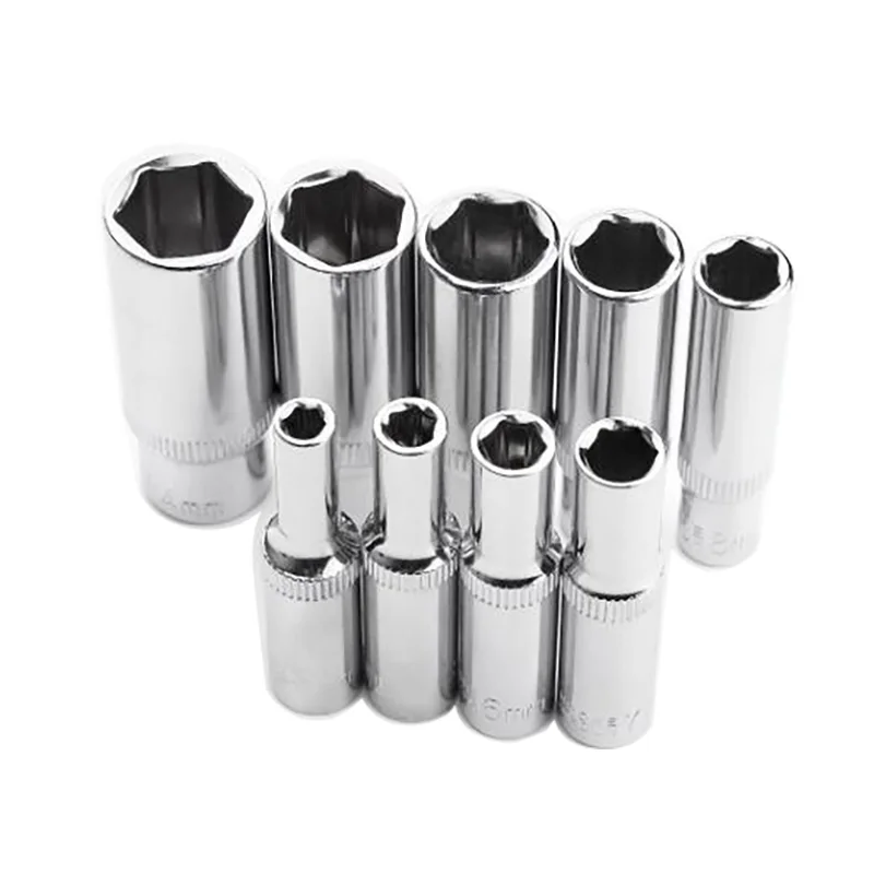 6 Point 1/4 Drive Deep Impact Socket Set Long Reach Crv 4mm 6mm 7mm 8mm 9mm 10mm 11mm 12mm 13mm 14mm 3