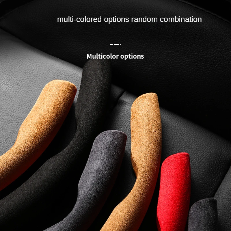 New Suede Sports Grip Steering Wheel Booster Cover Universal 2pcs Anti Slip Decorative Interior Accessories Protective Cover