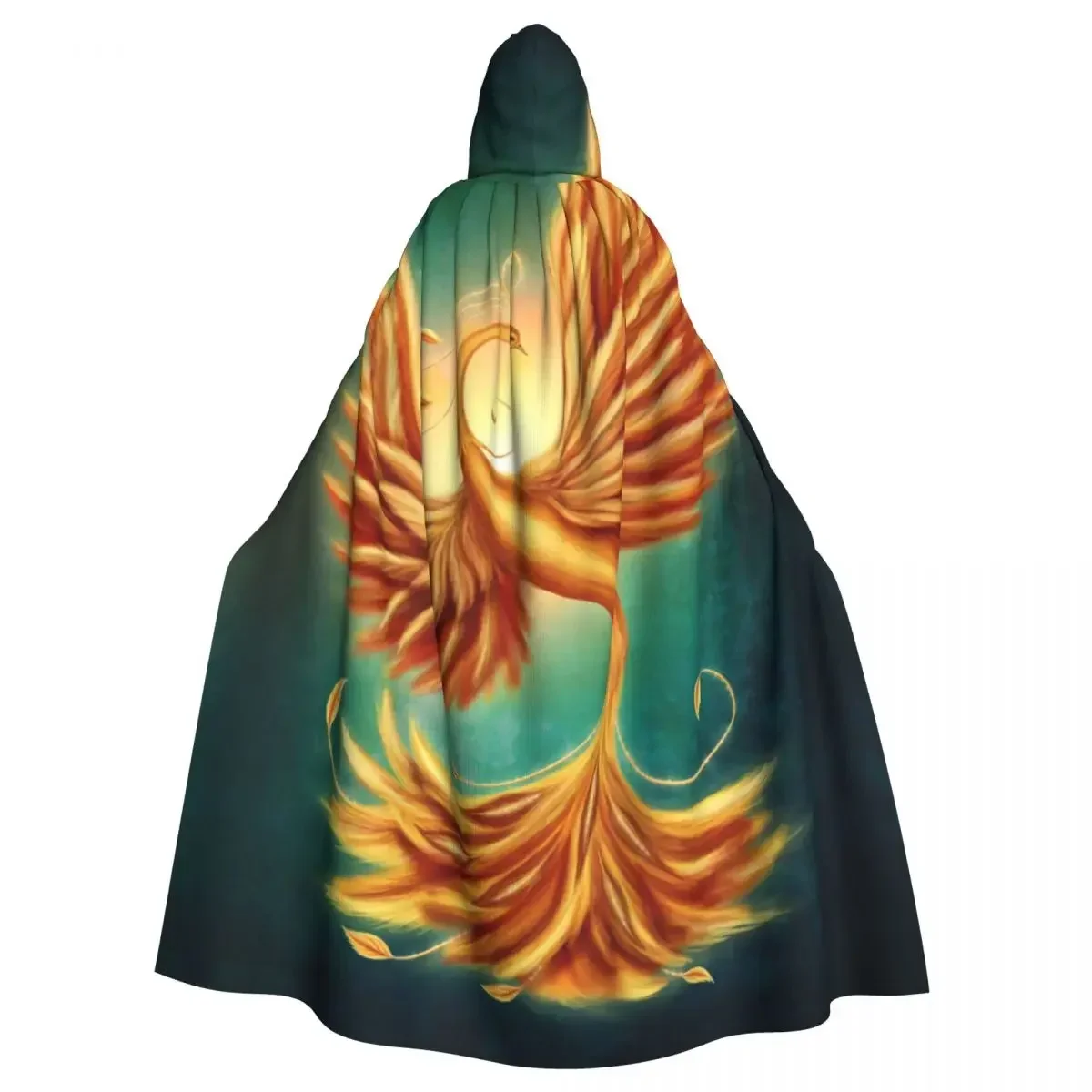

Unisex Adult Magic Phoenix Firebird Cloak with Hood Long Witch Costume Cosplay