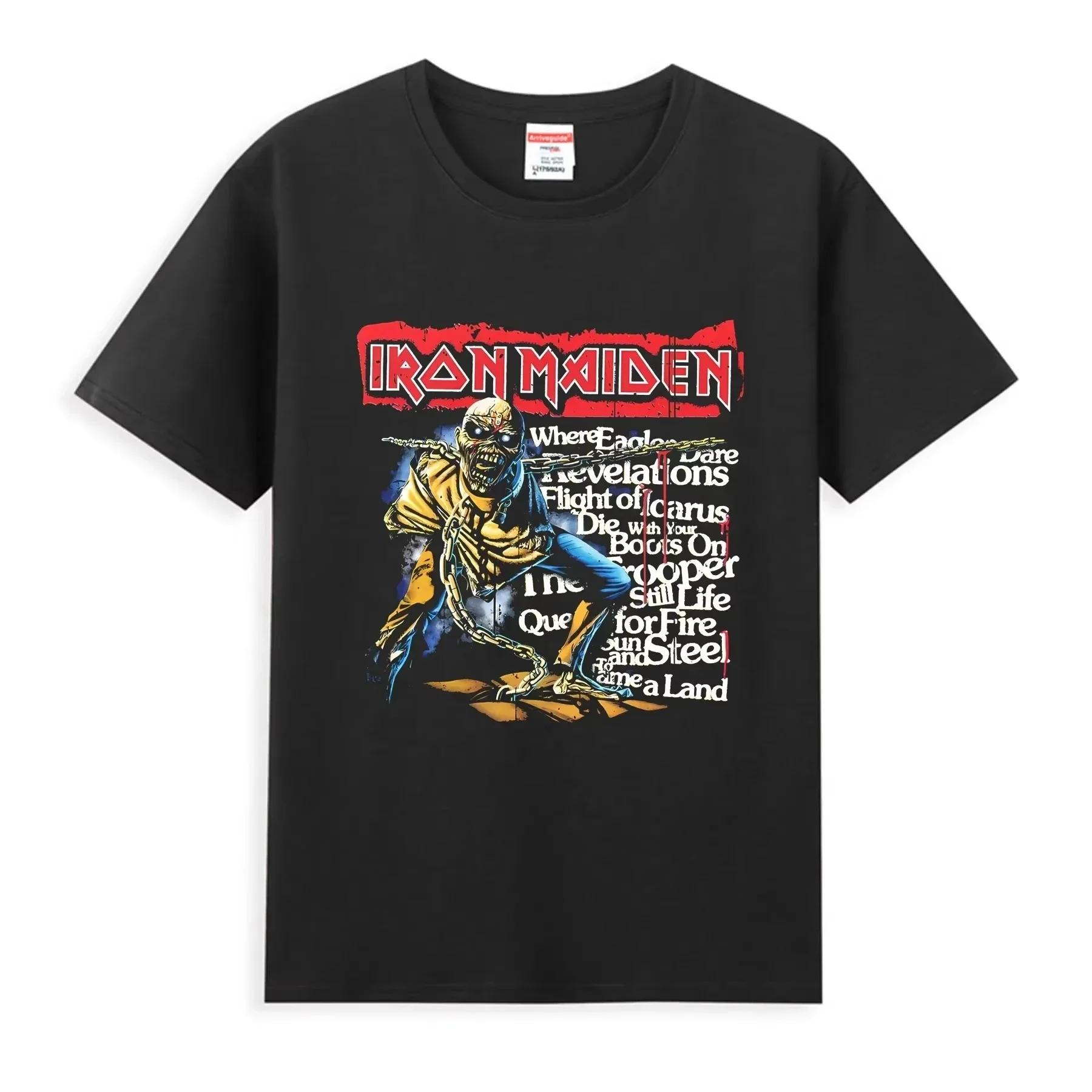Hip Hop T-shirt Men's Short Sleeves Iron Band Casual Head T-shirt Graphic Oversized Sports Top Maiden Comfortable Streetwear Tee 2