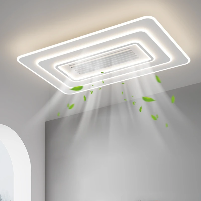 RemoteControlFanLightLEDSteplessDimmingIntegratedFanLightSimpleMuteLeaflessHome