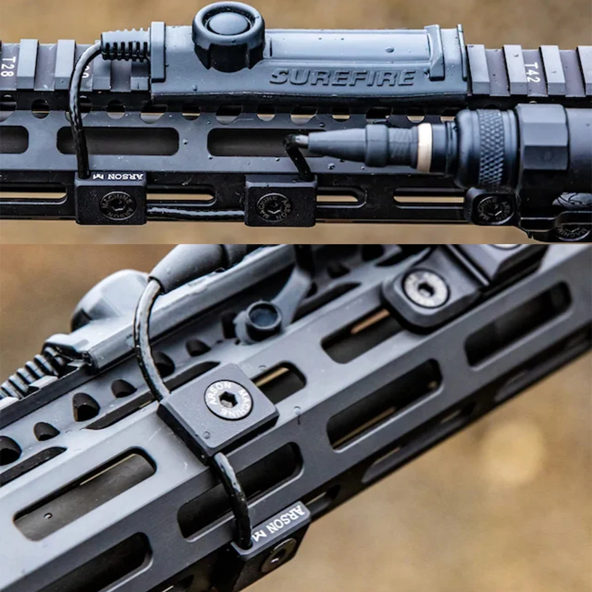 Tactical Metal Cable Management System for Hunting Flashlights