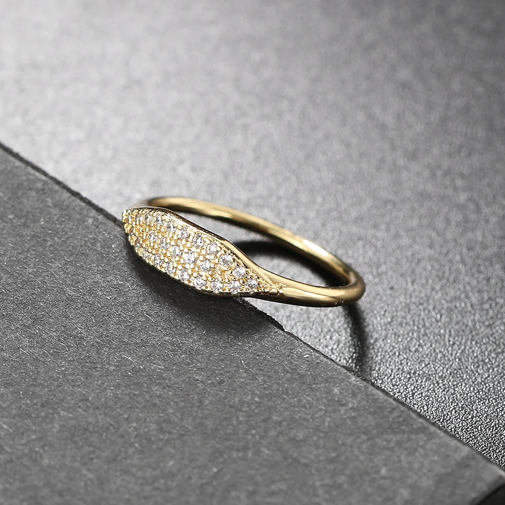 Minimalist Women's Stacking Rings Trendy Dainty Zirconia Crystal Finger Accessories for Female R737