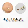 1PC Titanium Steel Ear Tragus Cartilage Helix Daith Piercing Stud Earrings for Women Star Moon Labret Piercing Lip Nose Ring 16G 5