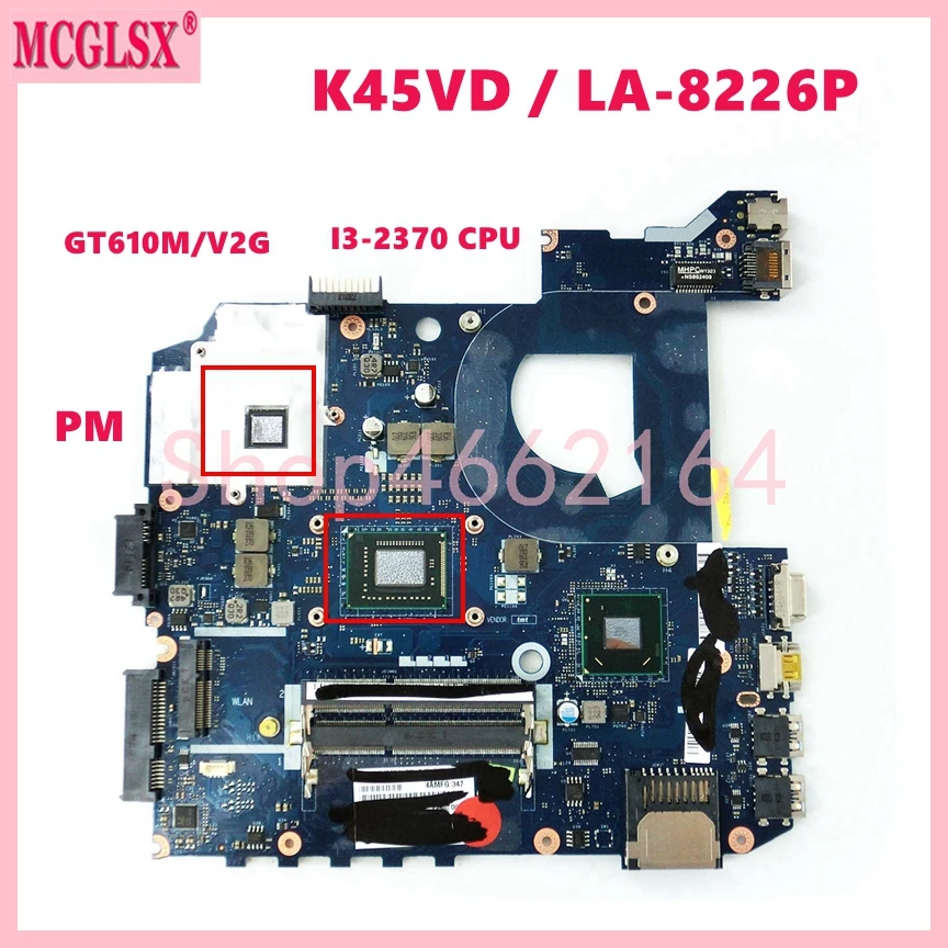 Placa-mãe do Portátil para Asus La8221p La9224p La-8226p Gt610m Gt630m Gpu Mainboard para K45v K45vd A85v A45v K45vj K45vs K45vm K45a - Imagem 4