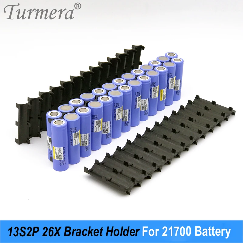 Turmera 10Piece 21700 Holder 13S2P 26X 21700 Battery Bracket Spacer Assemble for 36V 48V Electric Bike or Escooter Batteries Use