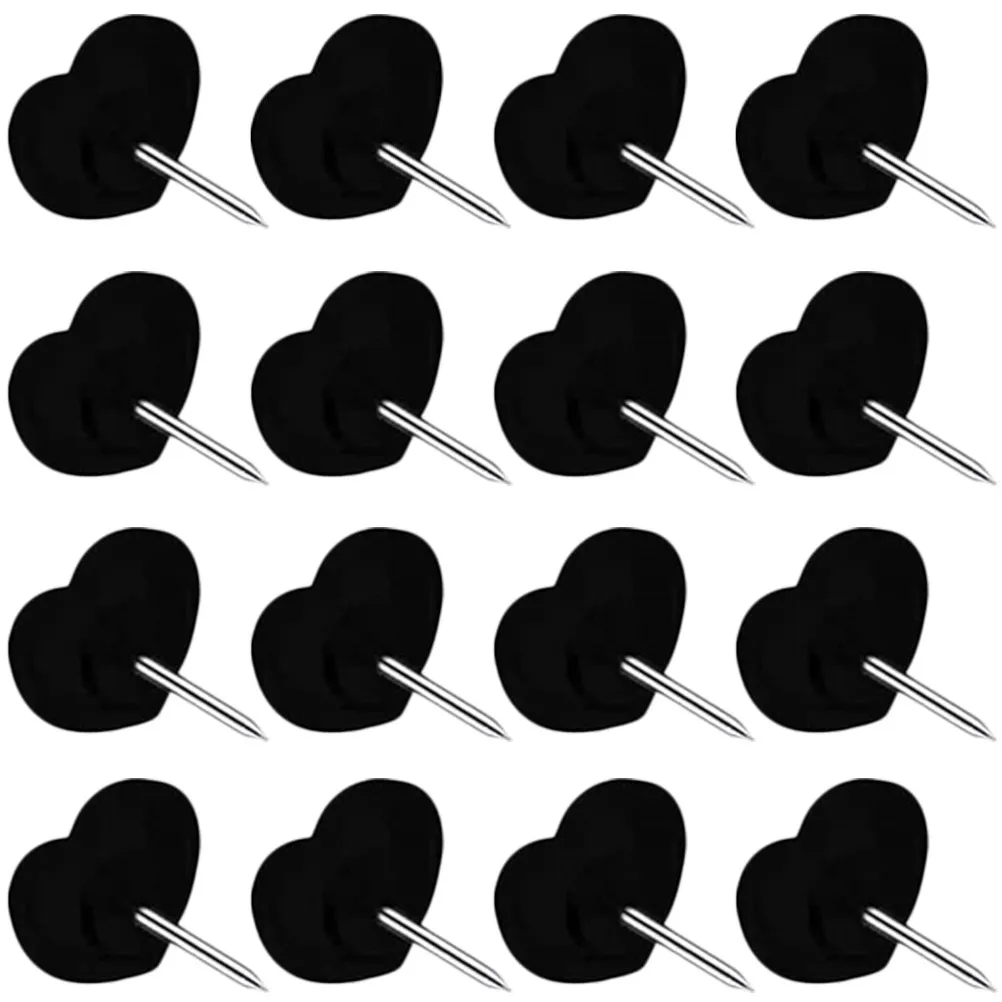 200Pcs 하트 모양의 푸시 핀 게시판용 프리미엄 플라스틱 스틸 지도 핀 여행 계획 홈 오피스 장식 매일 사용