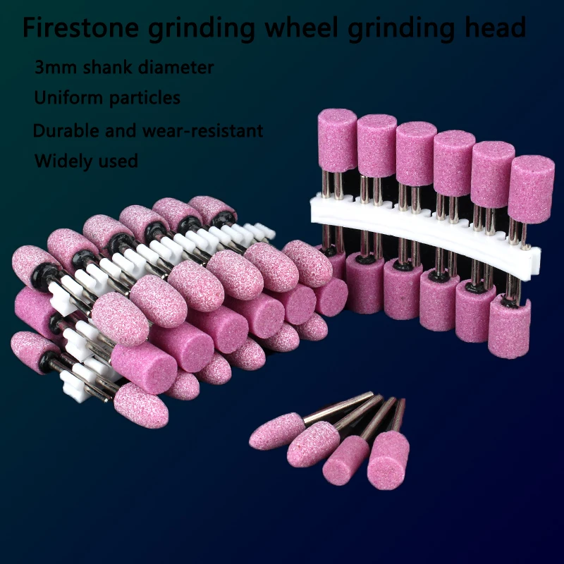 

5pcs 3mm Shaft Mounted Ceramic Grinding Head Polishing Abrasive Wheel for Rotary Power Tools