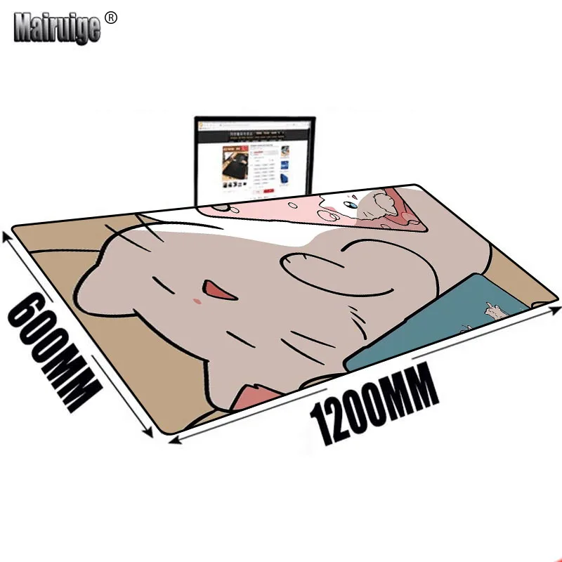 

Mousepad Company Cute Cat Mouse Pad Keyboard Gaming Kawaii Accessories Desk Notebooks for Games Rog Anime Rug Laptop Deskpad