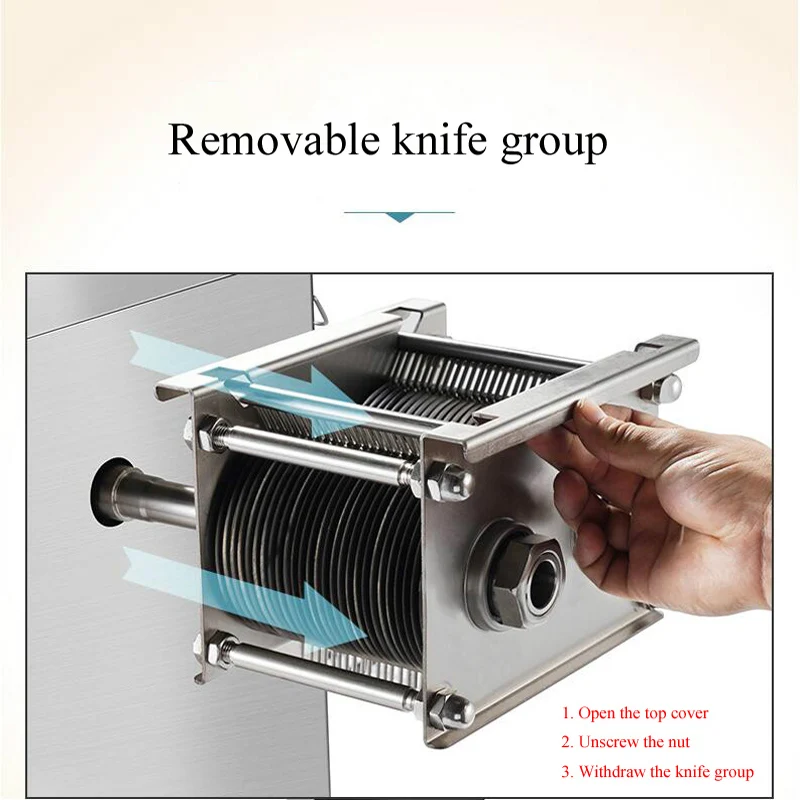 Desktop Meat Slicer For Fresh Meat Slicing Shredding Dicing Detachable Blade Electric Meat Cutting Machine
