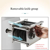 Desktop Meat Slicer For Fresh Meat Slicing Shredding Dicing Detachable Blade Electric Meat Cutting Machine 2