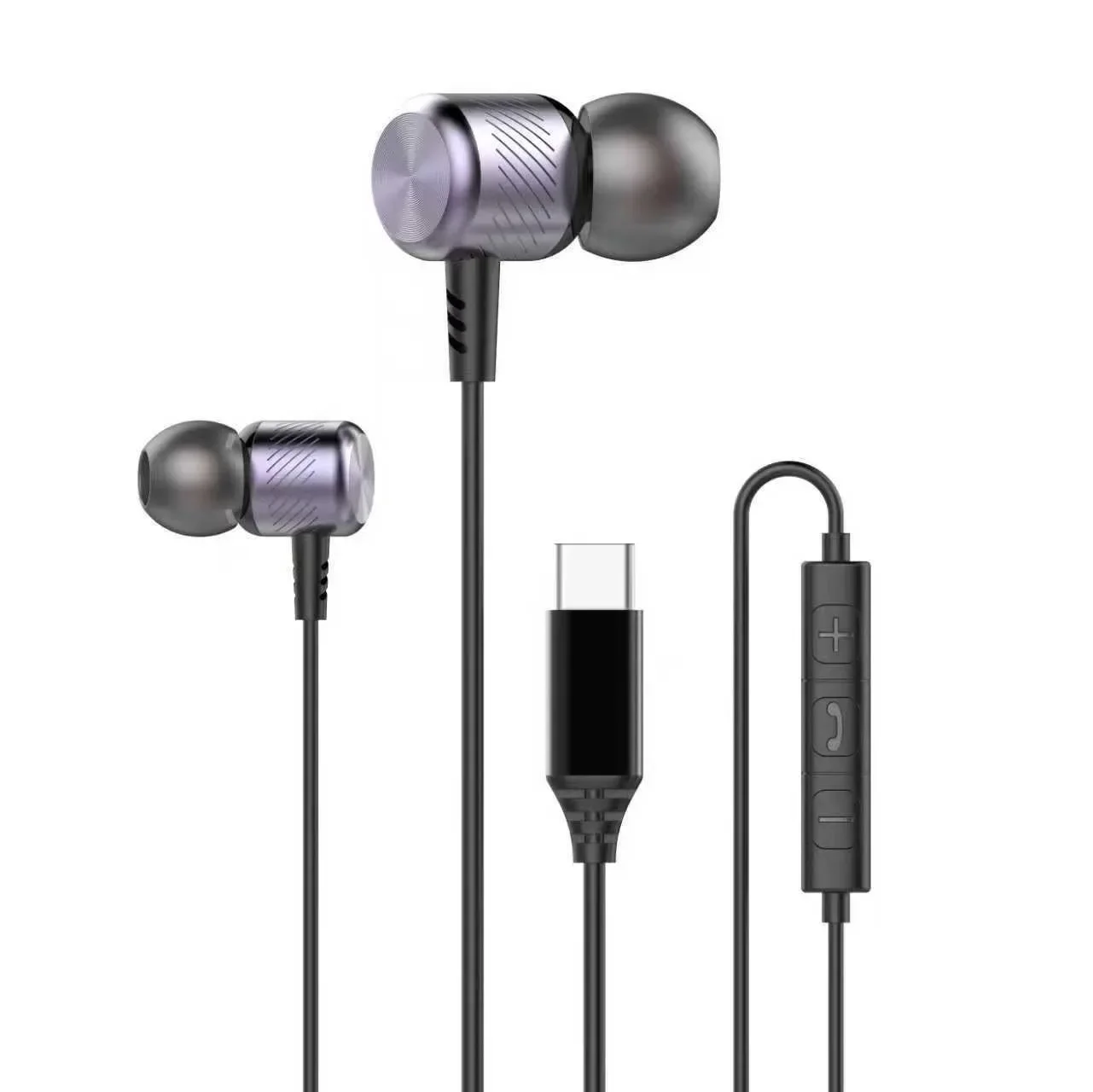 Bedrade in-ear oordopjes met usb-c en 3-5mm aansluiting_voghion.com