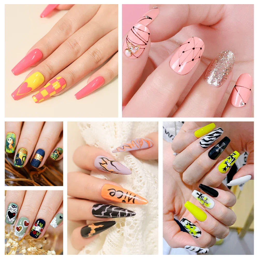 3pcs Nail UV Gel Brush Painting Pen Manicure Set DIY Ultra-Thin Line Drawing Pen Acrylic French Stripe Manicure Liner Brush Tool 5