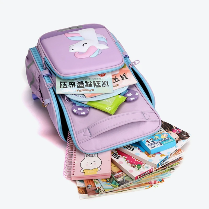 Colorful Cartoon Schoolbag Kawaii Unicorn Backpack For Grils Trendy  Teenager Nylon Rucksacks New Kindergarten Preschool Baby Bag-9z