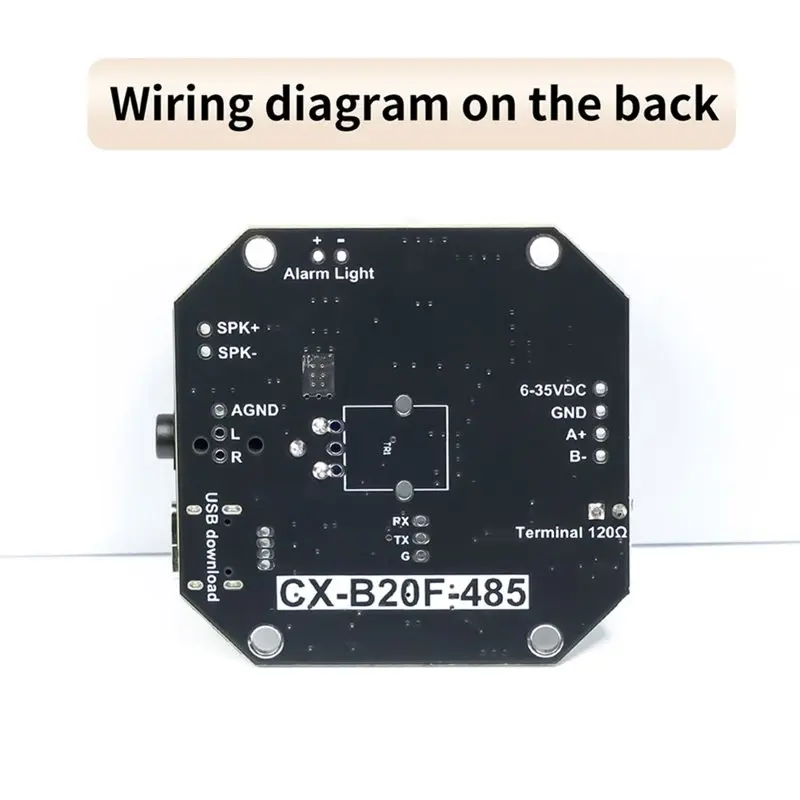 MP3 오디오 재생 모듈 20W 음성 제어 RS485 시리얼 포트 인터페이스 CX-B20F-485 표준 버전 음성 안내 보드